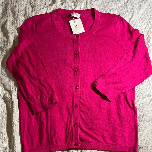Kate Spade Vibrant Pink Cardigan - Picture 1 of 10